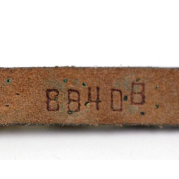 SKINNY STUDS BEIGE GENUINE LEATHER 1/2"Wd DRESS CASUAL WOMEN'S BELT Sz S/M (88t - Picture 7 of 12